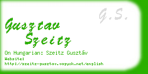 gusztav szeitz business card
