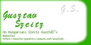 gusztav szeitz business card